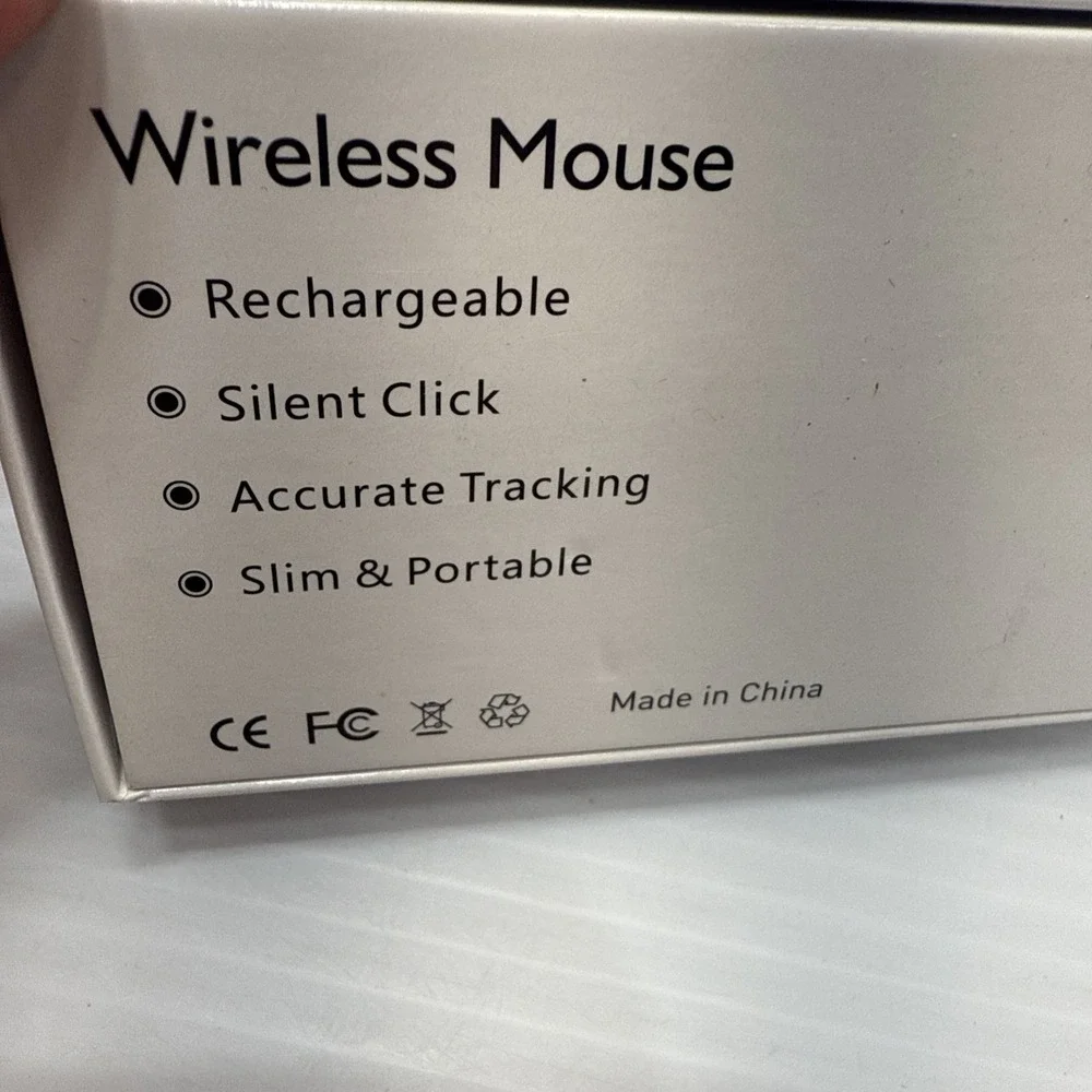 TENMOS M18‎ Wireless Mouse Rechargeable Silent Click Optical Tracking, NIB